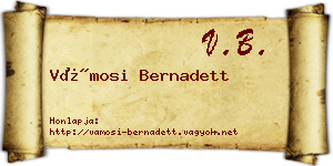 Vámosi Bernadett névjegykártya